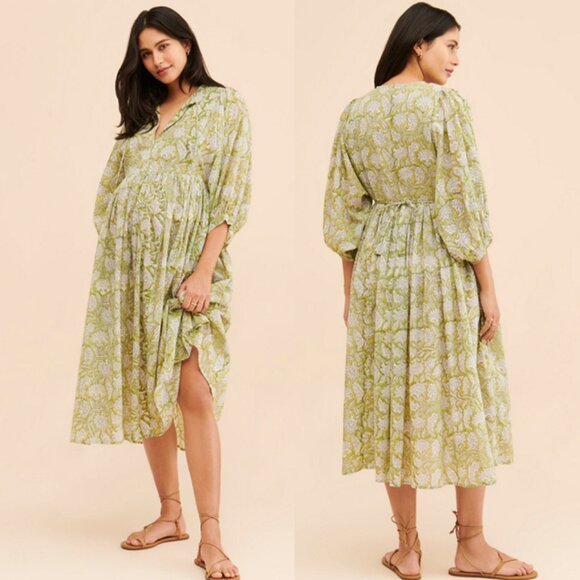 Beachwood Baby The Goa Dress in Green M/L - Picture 1 of 4